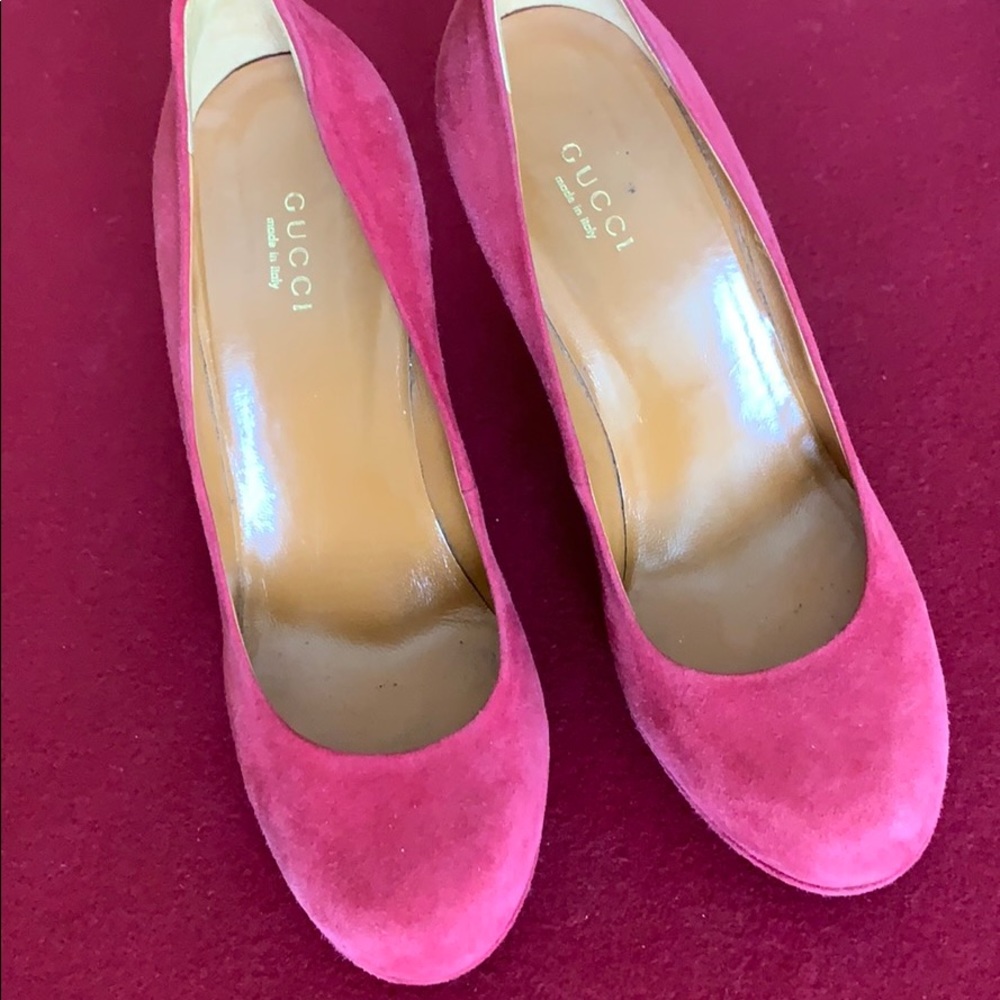 Gucci Red Platform Heels